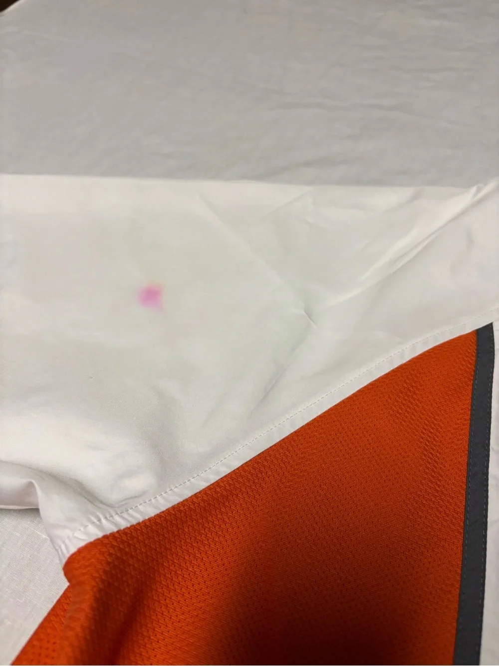Nike White and Orange Windbreaker